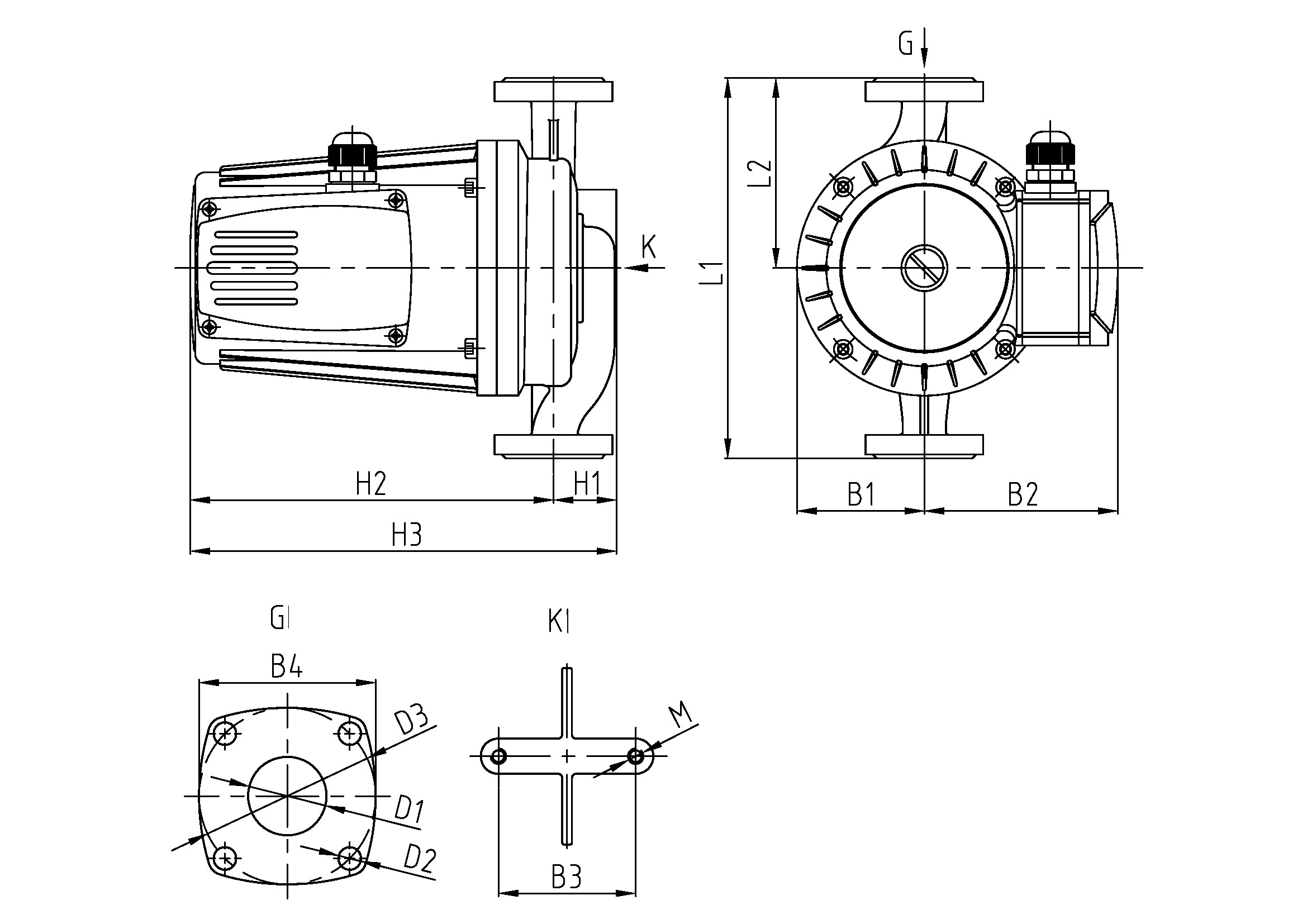 Pompa di circolazione Basic Pro 32-9SF a tre velocità con circolazione flangiata