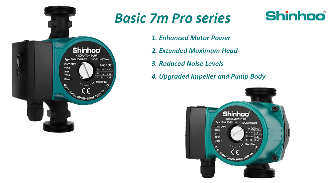 Pompa di circolazione Shinhoo Basic 7m Pro Series丨 Miglioramento delle prestazioni e del comfort